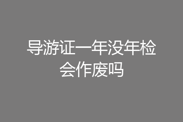 导游证一年没年检会作废吗