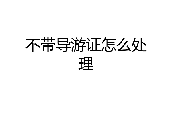 不带导游证怎么处理