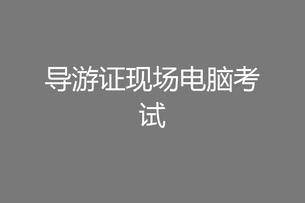 导游证现场电脑考试