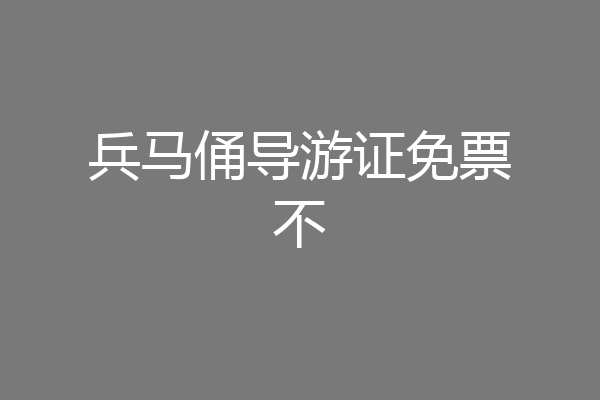 兵马俑导游证免票不