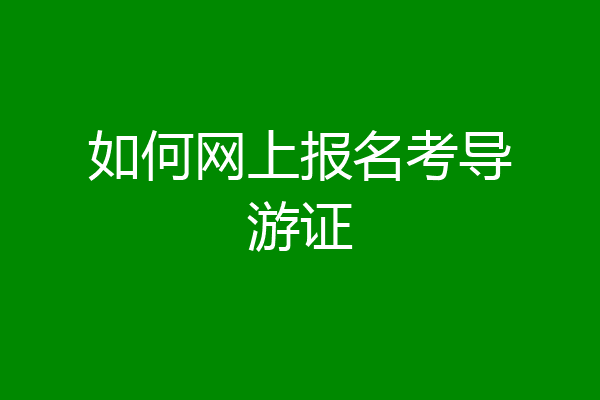如何网上报名考导游证