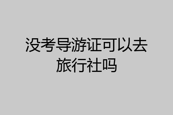 没考导游证可以去旅行社吗