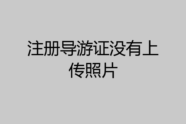 注册导游证没有上传照片