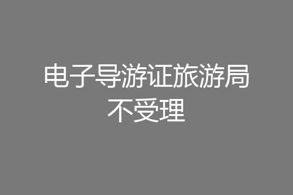 电子导游证旅游局不受理