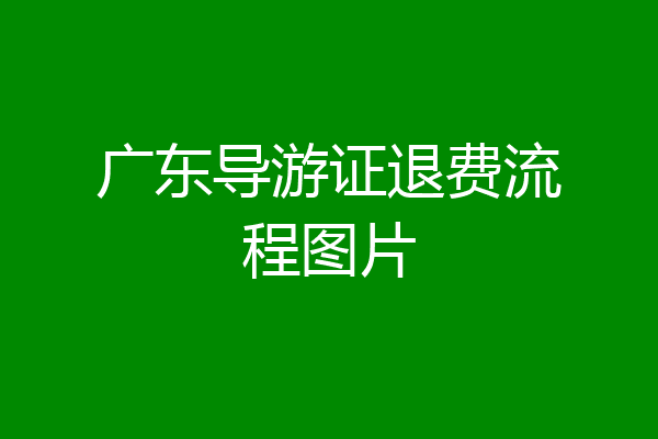广东导游证退费流程图片