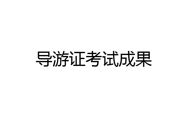 导游证考试成果