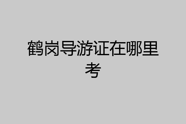 鹤岗导游证在哪里考