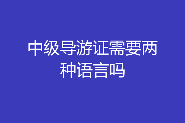 中级导游证需要两种语言吗