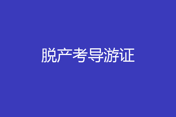 脱产考导游证