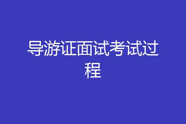 导游证面试考试过程