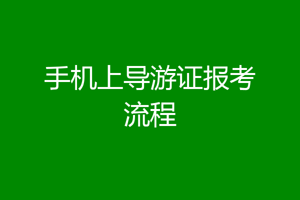 手机上导游证报考流程