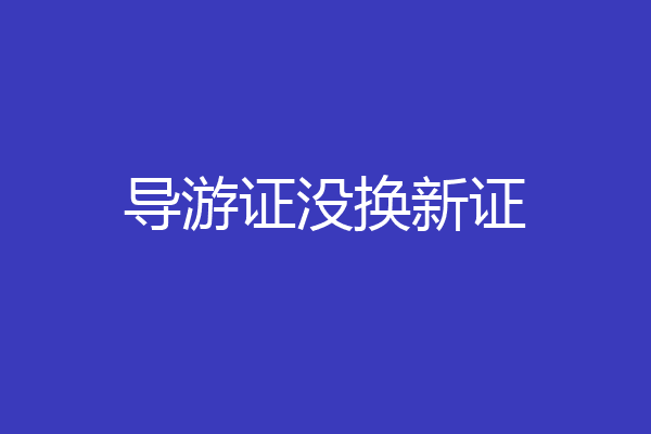 导游证没换新证