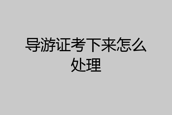 导游证考下来怎么处理