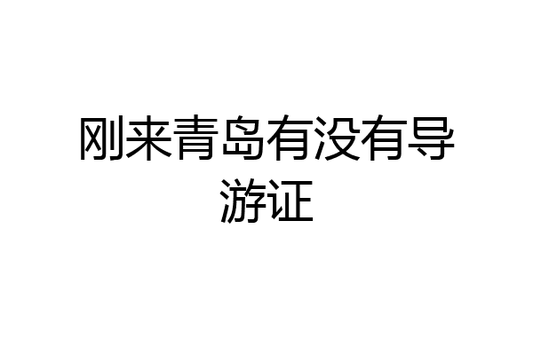 刚来青岛有没有导游证