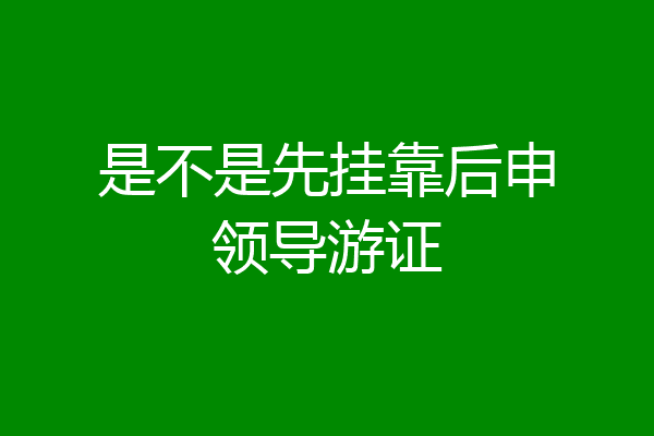 是不是先挂靠后申领导游证