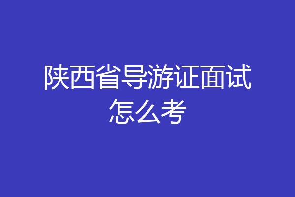 陕西省导游证面试怎么考