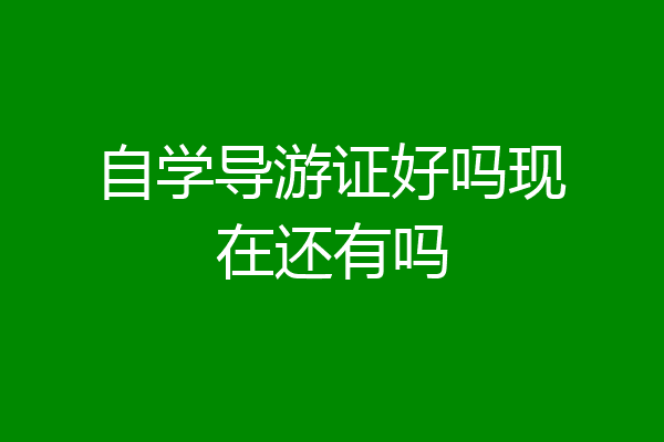 自学导游证好吗现在还有吗