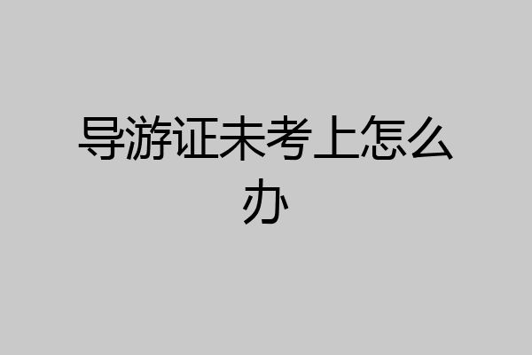 导游证未考上怎么办