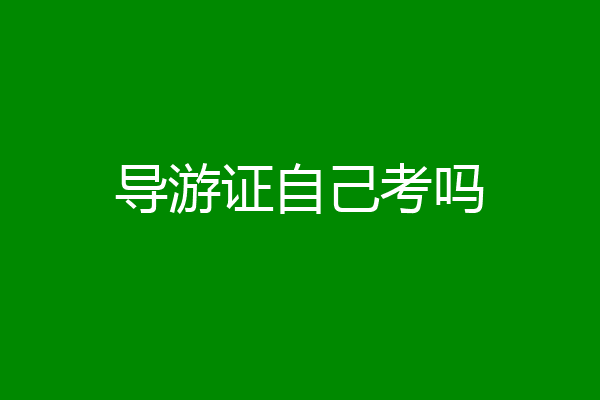 导游证自己考吗