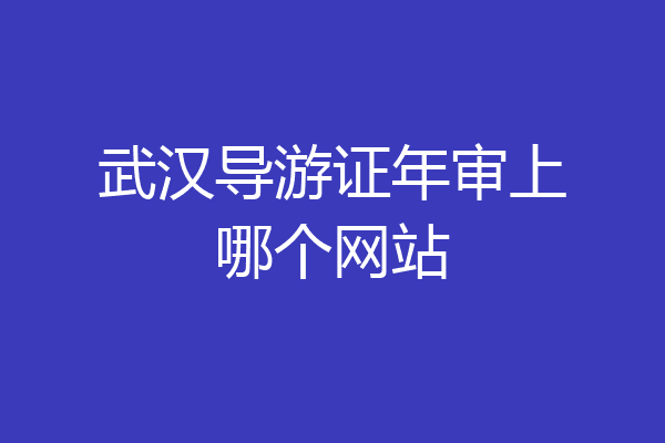 武汉导游证年审上哪个网站