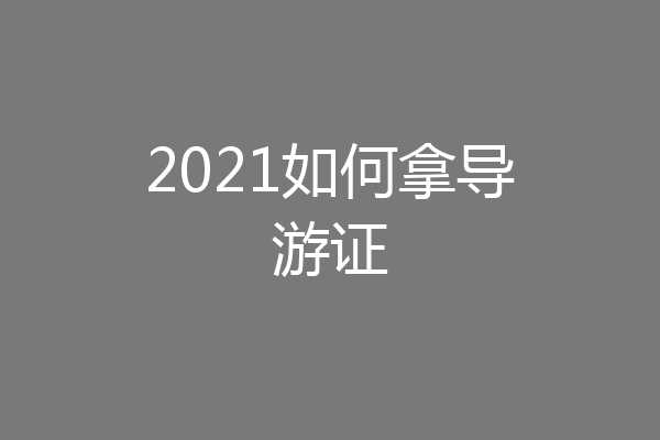 2021如何拿导游证