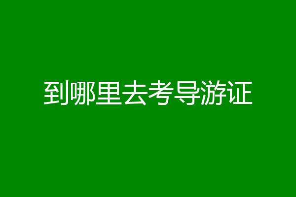 到哪里去考导游证
