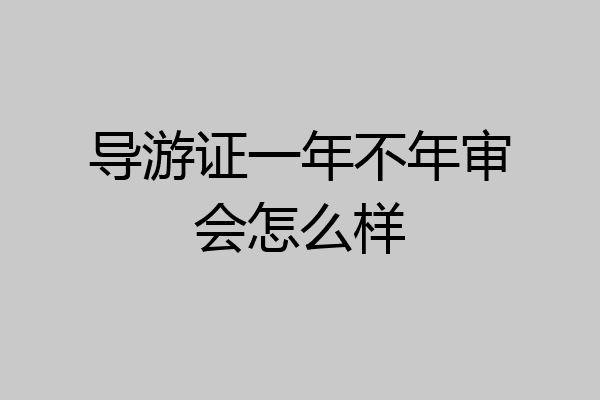 导游证一年不年审会怎么样