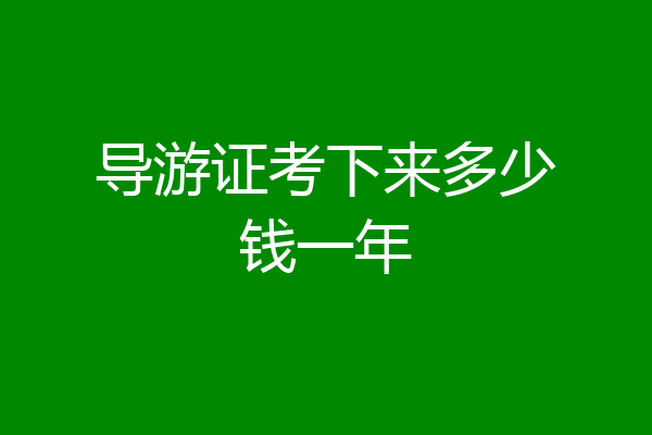 导游证考下来多少钱一年