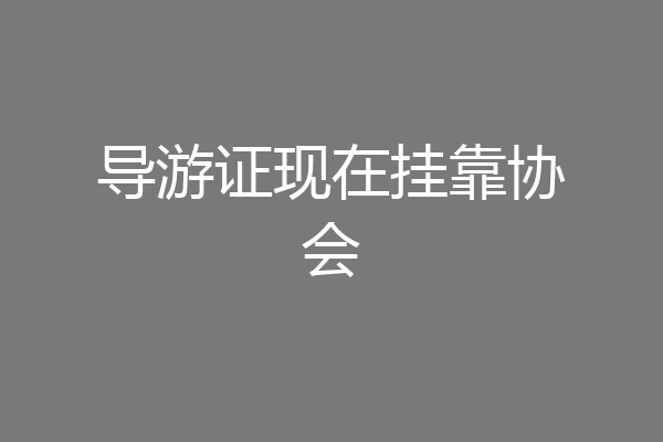 导游证现在挂靠协会