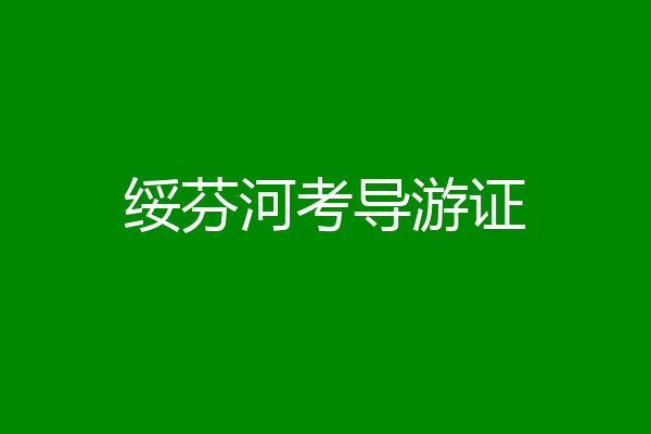 绥芬河考导游证