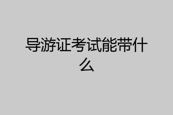 导游证考试能带什么