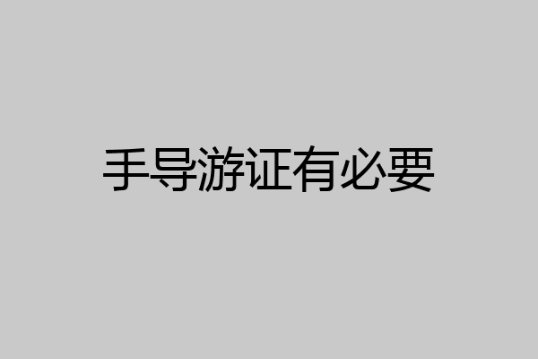 手导游证有必要