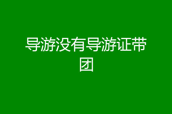 导游没有导游证带团