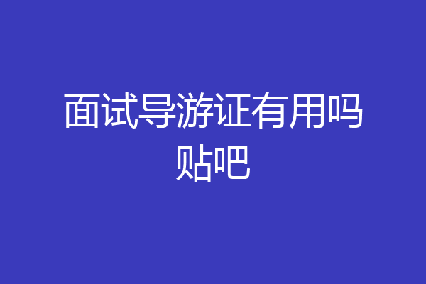 面试导游证有用吗贴吧