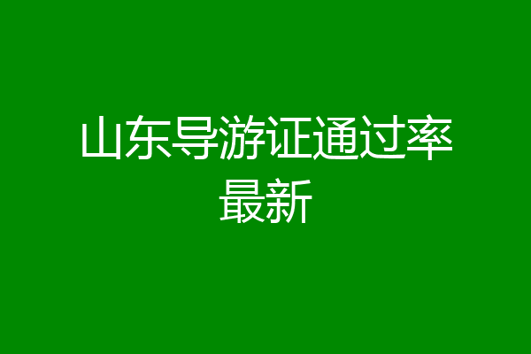 山东导游证通过率最新