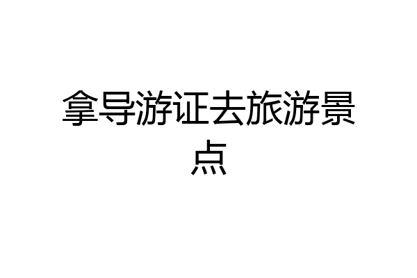 拿导游证去旅游景点