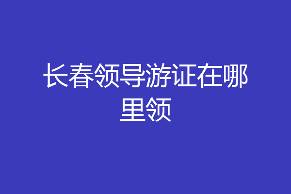 长春领导游证在哪里领