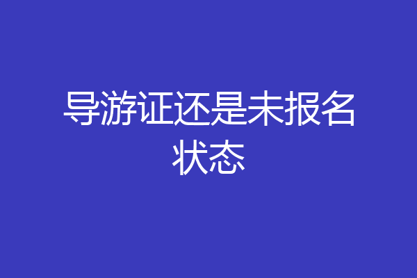 导游证还是未报名状态