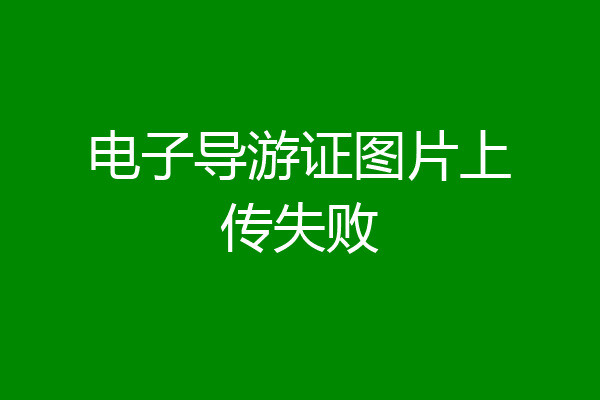 电子导游证图片上传失败
