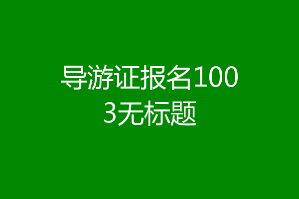 导游证报名1003无标题