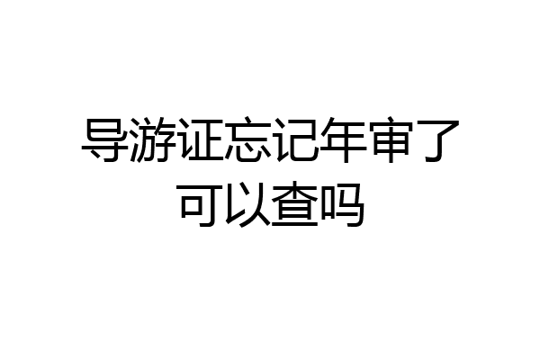 导游证忘记年审了可以查吗