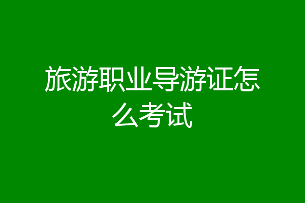 旅游职业导游证怎么考试