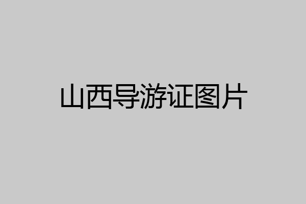 山西导游证图片
