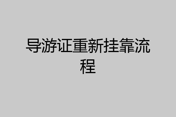 导游证重新挂靠流程