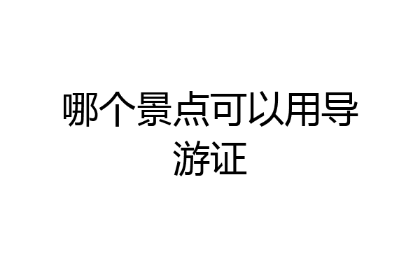 哪个景点可以用导游证