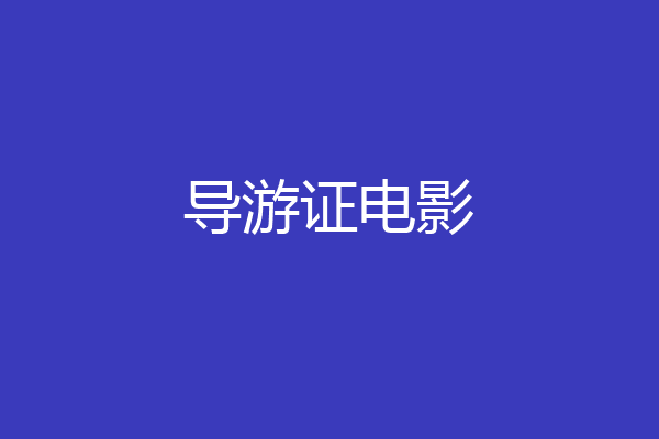导游证电影