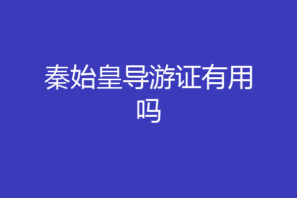秦始皇导游证有用吗