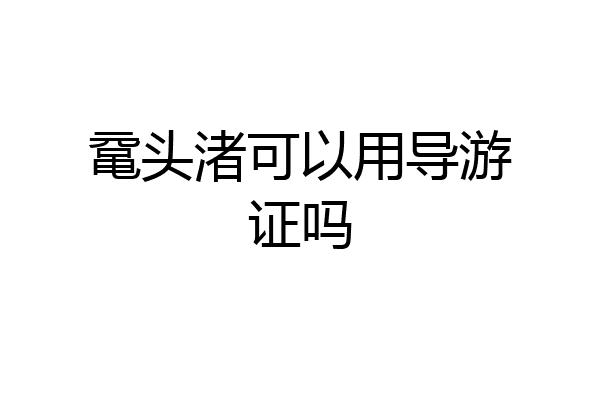 鼋头渚可以用导游证吗