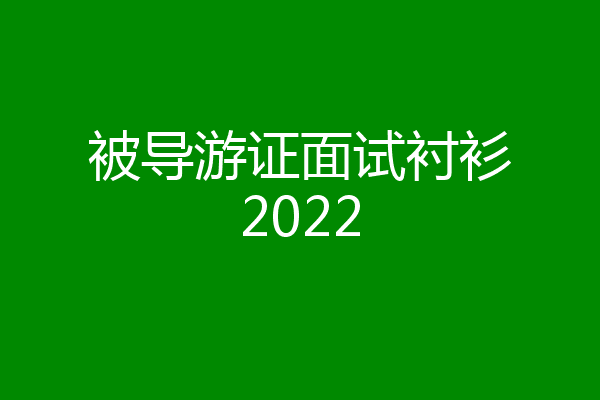 被导游证面试衬衫2022
