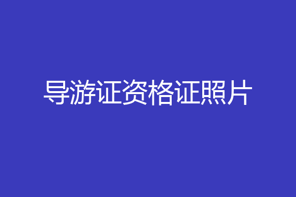 导游证资格证照片